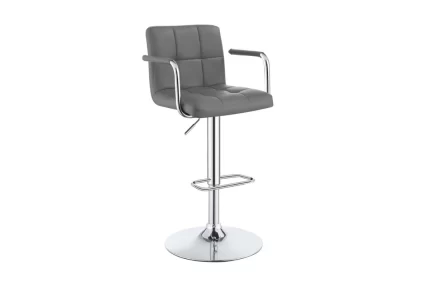 Palomar Adjustable Height Bar Stool Grey and Chrome