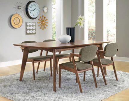 Malone 5-piece Rectangular Dining Table Set Dark Walnut